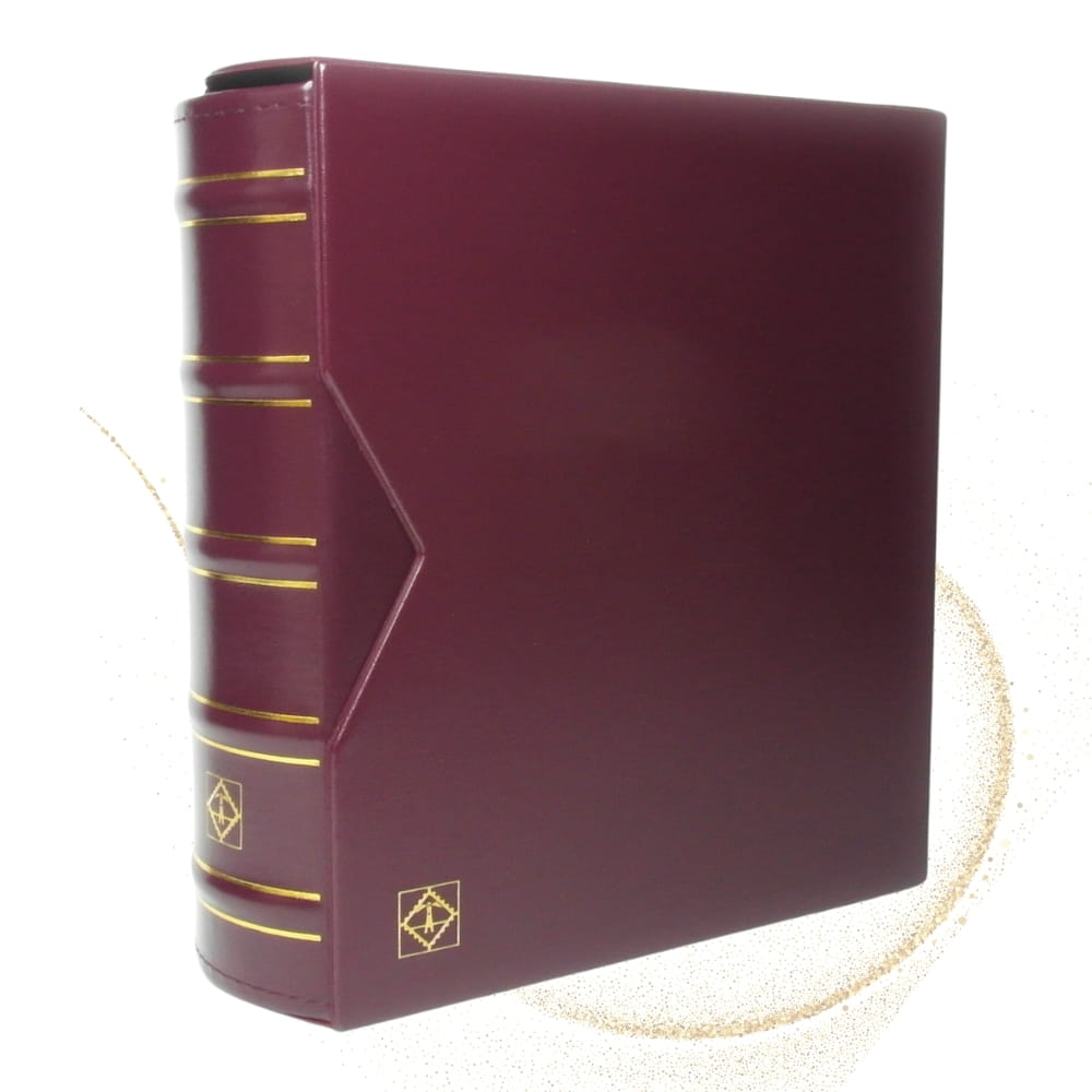 Optima Gigant album z etui na karty strony na znaczki, monety, banknoty - Leuchtturm - bordo