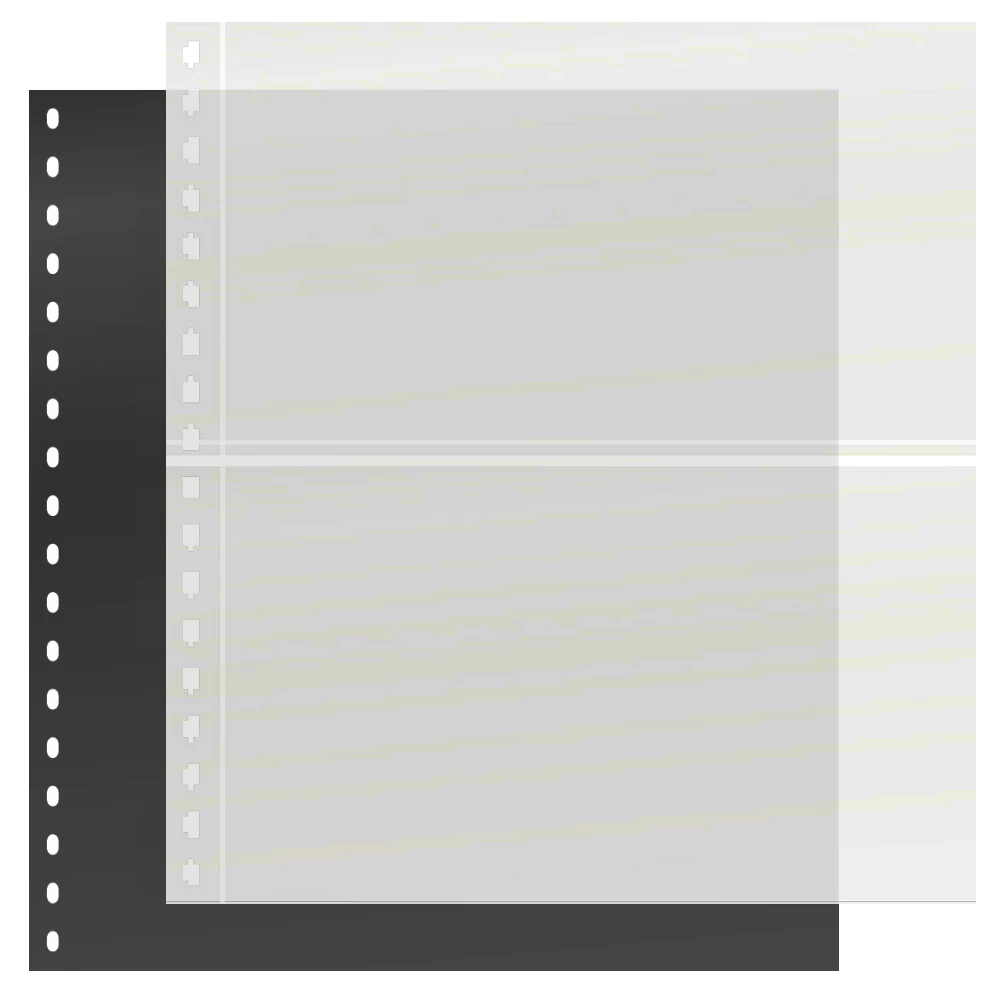 T-karta Crystal Clear 850 - Lindner - 2 kieszenie na banknoty, czarna przekładka