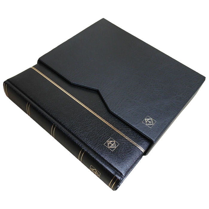 Klaser na znaczki Premium z etui 64 czarny - LEUCHTTURM